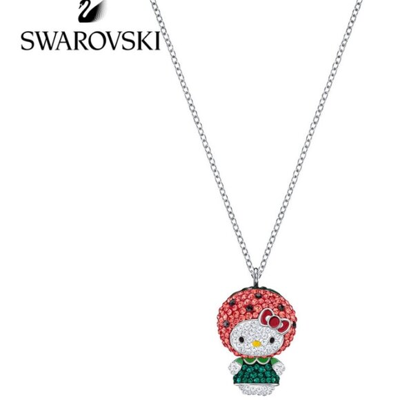 Hello Kitty Swarovski Watermelon Pendant Necklace – Limited Edition - Picture 2 of 4